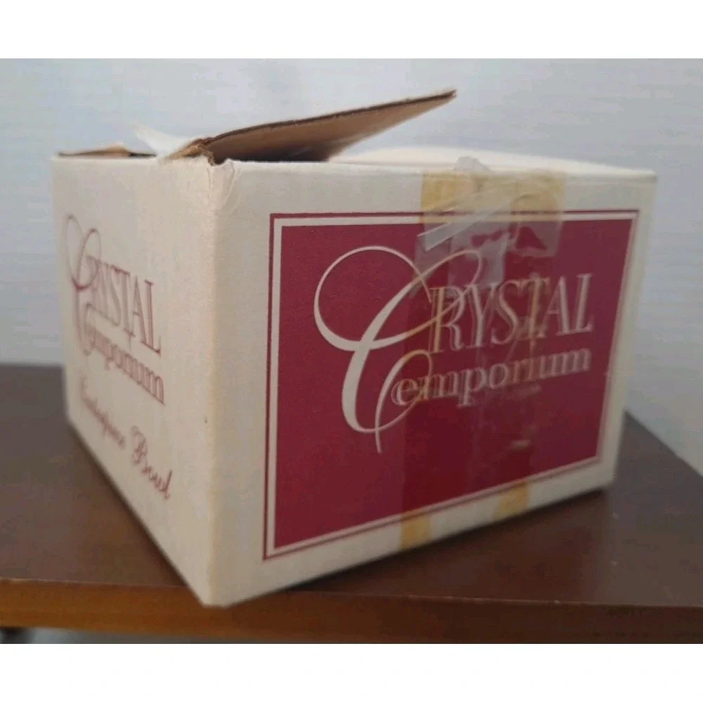 NIB Crystal Emporium Footed Centerpiece Bowl 4.75